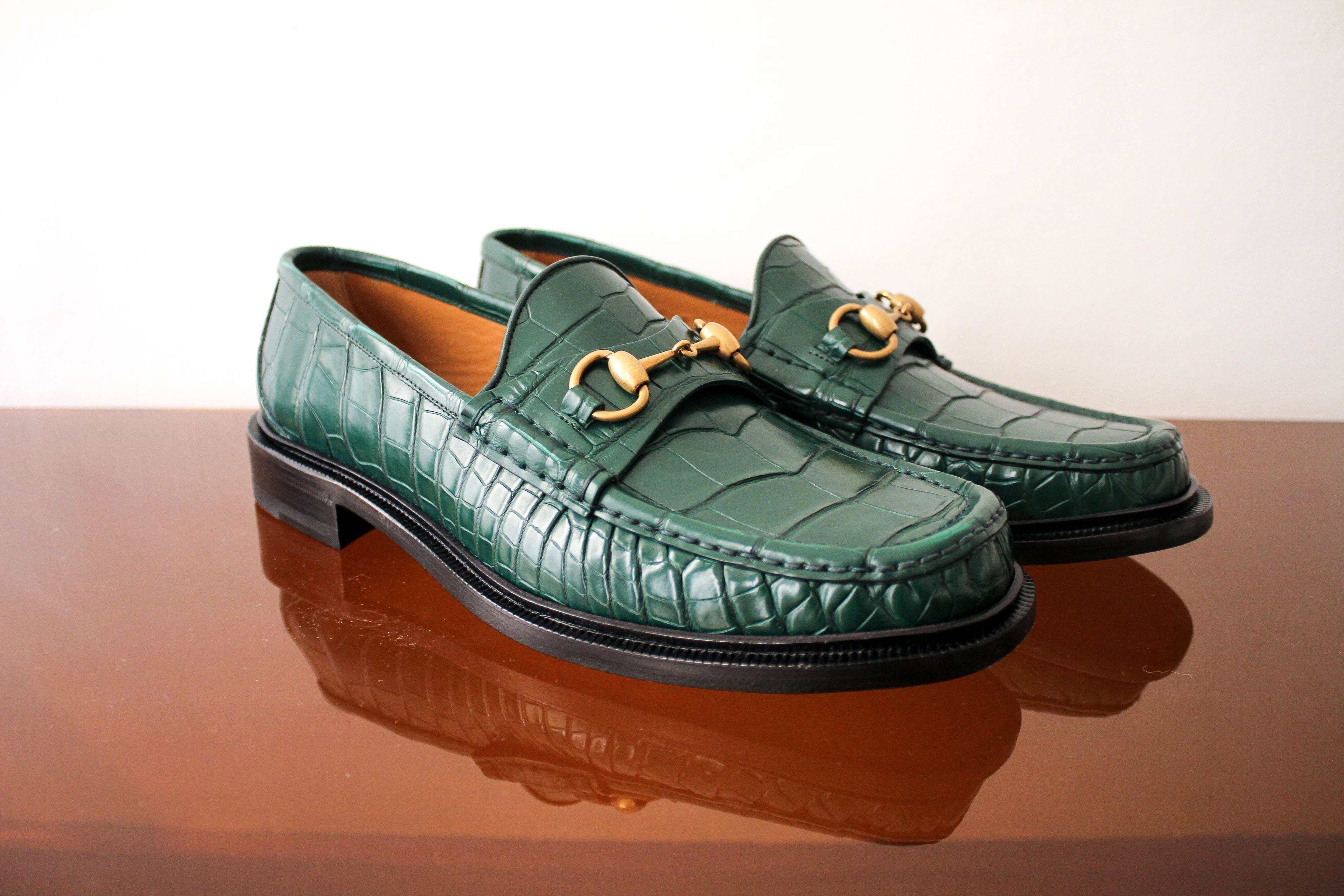 Gucci crocodile loafers