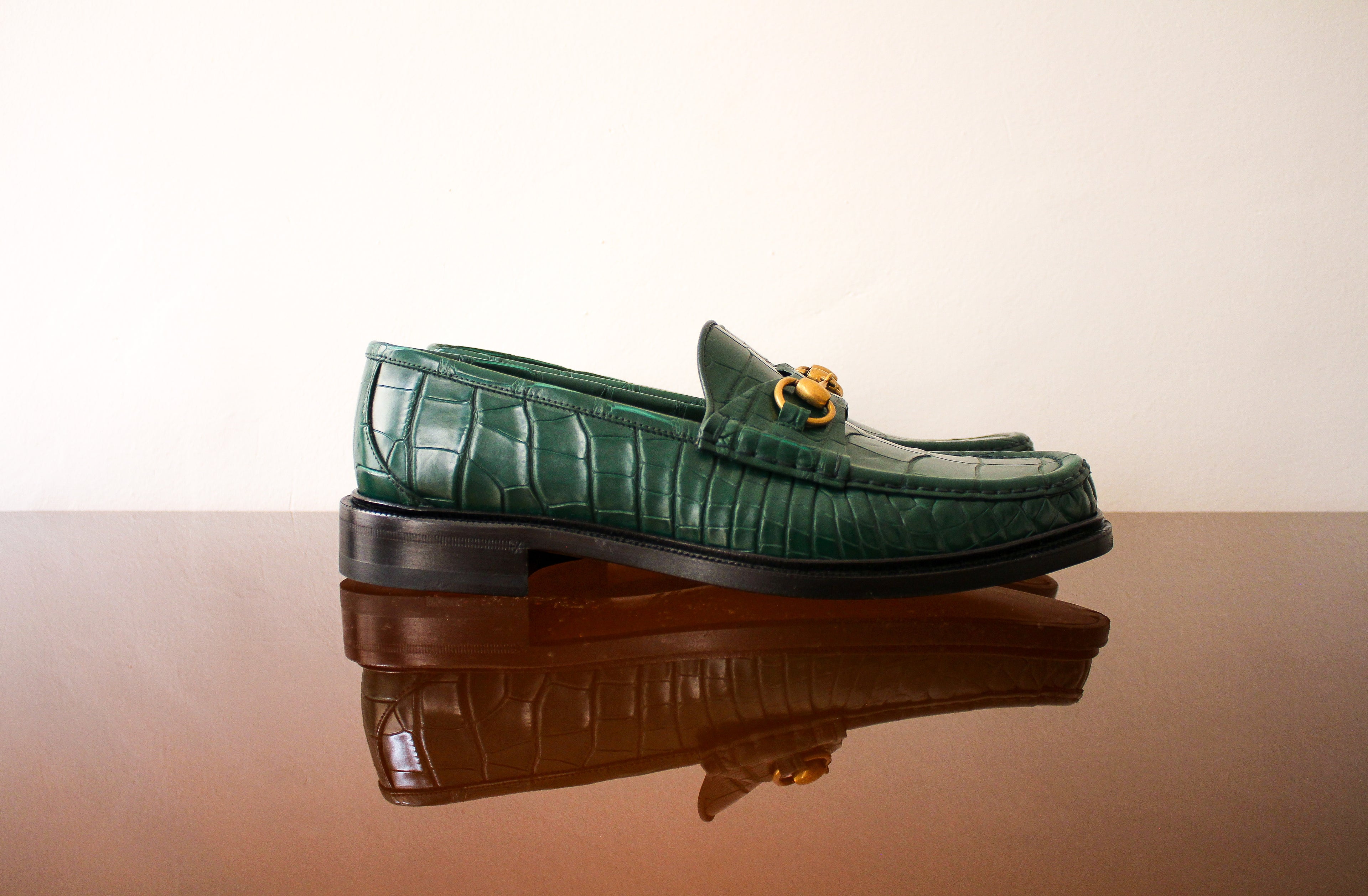 Gucci crocodile loafers