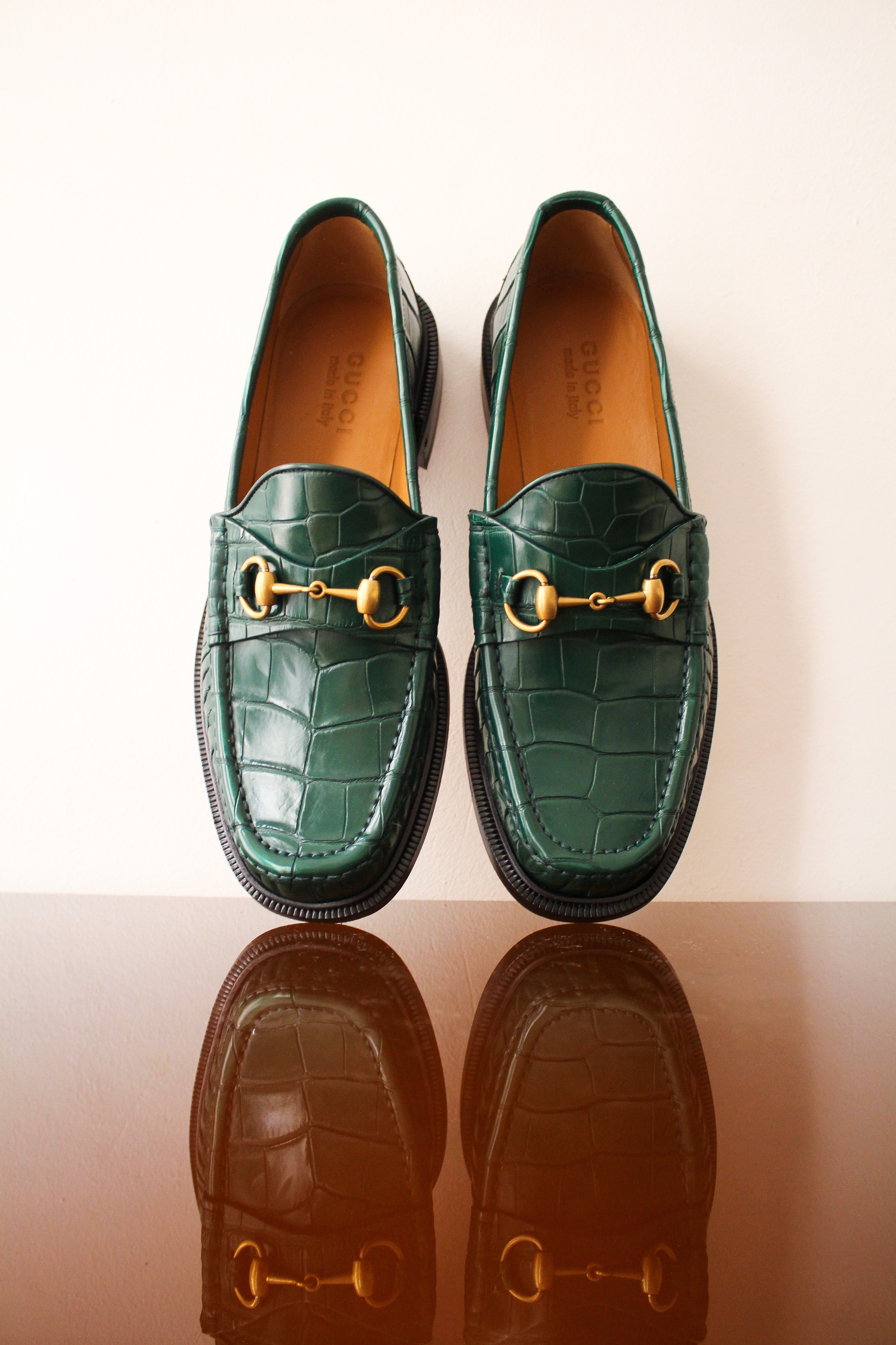 Gucci crocodile loafers